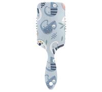 Hair Brush Cute Chameleons Blue Anti-static Massage Hair Comb Wet And Dry Hairbrush Wetbrush for Women Girls Makes Hair Smooth