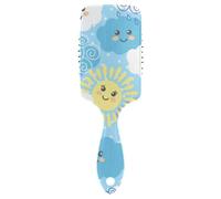 Hair Brush Cute Suns Clouds Blue Scalp Massage Brush Wet And Dry Hairbrush Wetbrush for Thick Hair Makes Hair Smooth