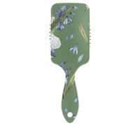 Hair Brush Cute Watercolor Green Garden Fairies Blue Paddle Brush Plastic Detangling Brushes for Women Girls Makes Hair Smooth