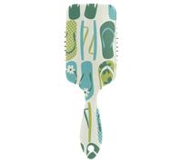 Hair Brush Flip Flops Green Blue Anti-static Massage Hair Comb Wet And Dry Hairbrush Wetbrush for Women Detangling and Adding Shine