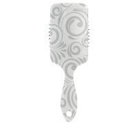 Hair Brush Floral Swirl Ornamental Gray Scalp Massage Brush Wet And Dry Hairbrush Wetbrush for Women Men Makes Hair Smooth