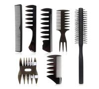 Hair Brush For Men Hair Styling Comb Set Quiff Round Brush Wide Tooth Comb Texture For Blow Drying Grooming Salon Barber Hairstylist