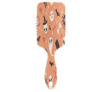 Hair Brush for Thick Curly Thin Long Short Wet or Adds Shine and Makes Smooth Comb Paddle Brush for Men Women Kid Orange Spooky Elements Halloween Pattern