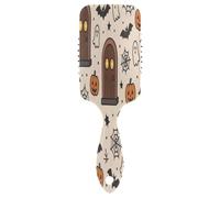 Hair Brush for Thick Curly Thin Long Short Wet or Adds Shine and Makes Smooth Comb Paddle Brush for Men Women Kid Spooky Doorway Halloween Pattern