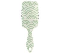 Hair Brush for Thick, Curly, Thin, Long, Short, Wet or Dry Abstract Green Hypnotic Wavy Lines, Adds Shine and Makes a Smooth Comb Paddle Brush for Men, Women, Kids