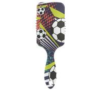 Hair Brush Geometric Football Soccer Scalp Massage Brush Natural Detangler Paddle Hairbrush for Curly Hair Conditioning Hair Texture