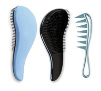 Hair Brush，Glide the Detangling Brush Through Reduces Breakage,Detangling Wet and Dry Hair,Head Massaging Pro Brush/Comb for Women, Girls, Men & Boys(Blue)