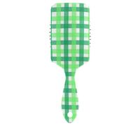Hair Brush Green Gingham Buffalo Plaid Tartan Check Scotland Anti-static Massage Hair Comb Plastic Detangling Brushes for Curly Hair Conditioning Hair Texture