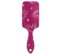 Hair Brush Hot Pink Hearts Valentines Day Wedding Anti-static Brushes Wet And Dry Hairbrush Wetbrush for Thick Hair Conditioning Hair Texture