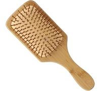 Hair Brush, made from natural bamboo, ideal for combing long and thick hair as well as styling smooth curls, providing gentle care for hair (Square)-Ling