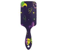 Hair Brush Mardi Gras Carnival Fat Tuesday Purple Anti-static Massage Hair Comb Wet And Dry Hairbrush Wetbrush for Curly Hair Detangling and Adding Shine
