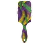 Hair Brush Nature Palms Tropical Mardi Gras Purple Paddle Brush Wet And Dry Hairbrush Wetbrush for Curly Hair Detangling and Adding Shine