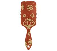 Hair Brush Oriental Chinese New Year Floral Red Paddle Brush Wet And Dry Hairbrush Wetbrush for Thick Hair Conditioning Hair Texture