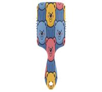 Hair Brush Paddle Comb Hairbrush Air Cushion Comb Yellow Blue Bears for Thick Hair & Anti Static Detangling