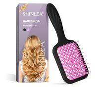 Hair Brush, SHINLEA Detangling Hair Brush for Curly Hair, Speed Dry Vented Paddle Brush for Wet Dry Hair, Reduces Breakage, Eliminates Knots, Extension Brush for Women, Men, Kid (Black Pink)