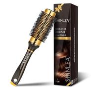 Hair Brush - SHINLEA Round Hair Brush for Blow Drying 33MM Aluminium Curly Hair brush, Small Hairbrushes for Women Curling, Hair Drying, Styling, Straightening and Shine