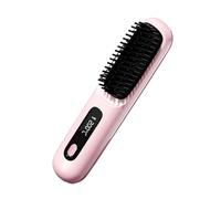 Hair Brush Straightener - Cordless 3 Temp Negative Ion Comb, Ceramic ABS Rechargeable Design, USB 35W 370g Easy Hold | Straightening Comb for Women Home Travel Vacation Morning Rush Portable Hair