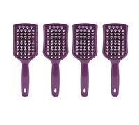 Hair Brush Styling Comb Detangling Tool 4Pcs Set Professional Salon Home Use ABS Material 9.65 x 3.15 x 1.57in