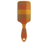 Hair Brush Tartan Fall Plaid Orange Scalp Massage Brush Wet And Dry Hairbrush Wetbrush for Thick Hair Makes Hair Smooth
