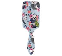 Hair Brush Watercolor Panda Animal Flower Plastic Anti Static Air Cushion Comb Soft Nylon Pins Massage Detangling for Women Ladies Girls