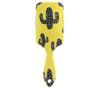 Hair Brush Western Cactus Plant Concept Mexicana Yellow Anti-static Massage Hair Comb Plastic Detangling Brushes for Thick Hair Improve Hair Texture