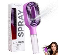Hair Brush with Water Spray Mister - 2-in-1 Detangling Brush with Built-in Fine Mist, Portable Wet & Dry Styling Tool for Smooth, Frizz-Free Hair - Quick Refresh for Women & Girls (Purple,1)