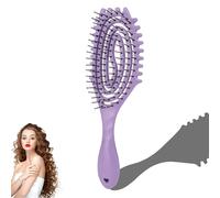 Hair Brush Women, Detangle Vented Hair Brush Curl Defining Brush for Long Curly Thick Hair, Wet & Dry Use, Soft Bristle Gentle On Scalp, Fast Blow Drying Vented Styling Hairbrush for Girls (Purple)