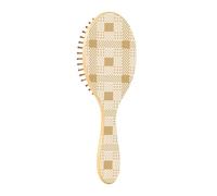 Hair Brush Wood Buffalo Plaid Tartan Check Scotland Fashion Tweed Beige Wooden Paddle Hair Brush Made of Wood for Women Wooden News Brush