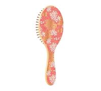 Hair brush wood sea coral color ocean wood paddle hair brush wood hairbrush for women massage hairbrush