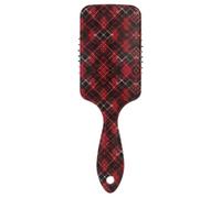 Hair Brushes Merry Christmas Red Buffalo Plaid Check Scotland Scalp Massage Brushes Plastic Detangling Brushes for Women Conditioning Hair Texture
