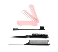Hair Brushes Set Bristle Teasing Brush Edges Controls Brush Metal Pin Ratted Tail Comb Folding Women Men Folding Hair
