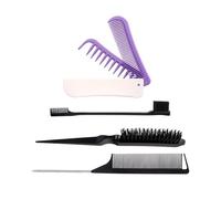 Hair Brushes Set Bristle Teasing Hair Brush Edges Controls Brush Metal Pin Ratted Tail Comb Folding Comb Women Men Detangler
