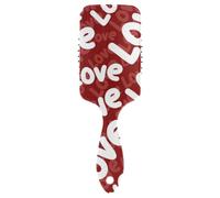 Hair Brushes Valentines Love Letters Romantic Red Paddle Brushes Plastic Detangling Brusheses for Thick Hair Makes Hair Smooth