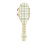 Hair Brushes Wood Buffalo Plaid Tartan Check Scotland Green Wooden Paddle Brush Wooden Hair Brushes for Women Hair Massage Brush