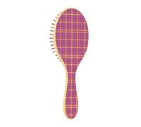 Hair Brushes wood Buffalo Plaid Tartan Check Scotland Purple Paddle Hair Brushes for Women Wooden Hairbrushes for Women Natural Hairbrush