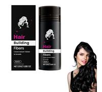 Hair Building Fibers, Professional Quality Fibre Hair Powder Spray Hair Fibres Light Brown Hair Concealer Cream Hair Loss Concealer Hair Fibre Spray Hair Powder Men Women Thinning Hair (Black)