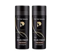 Hair Building Fibres Powder for a Thicker-looking Hairline, Hair Fibres Dark Brown, Thickening Fibers for Instant Thickening, Waterproof, Instant Full Hair Concealer for Men and Women (27.5g, 2PC)