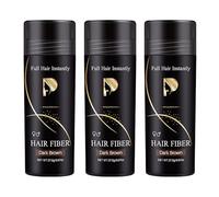Hair Building Fibres Powder for a Thicker-looking Hairline, Hair Fibres Dark Brown, Thickening Fibers for Instant Thickening, Waterproof, Instant Full Hair Concealer for Men and Women (27.5g, 3PC)