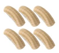 Hair Bumps For Volume Insert 6Pcs Hair Padding, Invisible Fluffy Hair Pad Natural Looking Volume Hair Clips Fluffy Hair Styling Hair Bump Clip for Volume Hair Accessories for Women Blonde Color