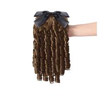 Hair Bun 1 Pack Ladies Wig Retro Ponytail Hair Comb Bow Knot Wig Palace Curly Hair Ponytail Extensions Wig Bun Hair Bun Piece(B,35cm)