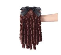 Hair Bun 1 Pack Ladies Wig Retro Ponytail Hair Comb Bow Knot Wig Palace Curly Hair Ponytail Extensions Wig Bun Hair Bun Piece(A,35cm)