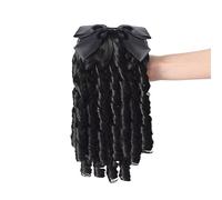 Hair Bun 1 Pack Ladies Wig Retro Ponytail Hair Comb Bow Knot Wig Palace Curly Hair Ponytail Extensions Wig Bun Hair Bun Piece(C,28cm)
