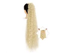 Hair Bun 1 Pack Long Corn Wave Ponytail Lengthening Synthetic Natural with Drawstring Hairpin Ponytail Extension Women Wigs Hair Bun Piece(003,32inches)