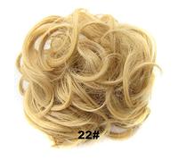 Hair Bun 1 Pack Messy Bun Hair Hoops Ponytail Hair Extensions Synthetic Donut Hair Bun Curly Wavy Hair Bun Wigs for Women Hair Bun Piece(22)