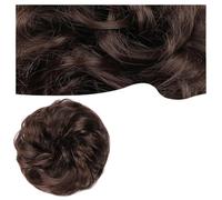 Hair Bun 1 Pack Messy Bun Hair Pieces Wavy Curly Hair Ties Rubber Band Synthetic Bun Ponytail Braid Extensions Women Bun Wigs wig(2-33)