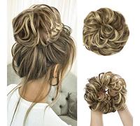 Hair Bun 1 Pack Synthetic Bun Hair Extensions Messy Curly Wig Donut Hair Bun with Elastic Rubber Band Hair Bun for Women Hair Bun Piece(86H10)