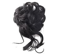 Hair Bun 1 Pack Synthetic Bun Messy Bun Hair Accessory Claw Clip Bun Ponytail Extensions Women Fashion Hair Bun Bun(Natural black)