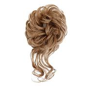 Hair Bun 1 Pack Synthetic Bun Messy Bun with Tassel Ponytail Extensions Women Wavy Bun Elastic Bungee Hair Bands Hair Bun Hair Bun Piece(12-27-613)