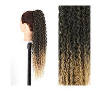 Hair Bun 1-Pack Synthetic Long Wavy Drawstring Ponytail Clip-On Hair Extensions 24" Natural Wavy Female Hair Extensions Bun Hair Bun Piece(03)