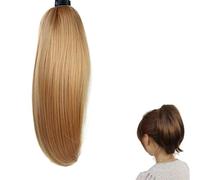 Hair Bun 10 Inch Short Straight Ponytail Wig with Claw Clips Ponytail Wig Hair Bun Synthetic Women's Ponytail Hair Clips Hair Bun Piece(4/30HL)